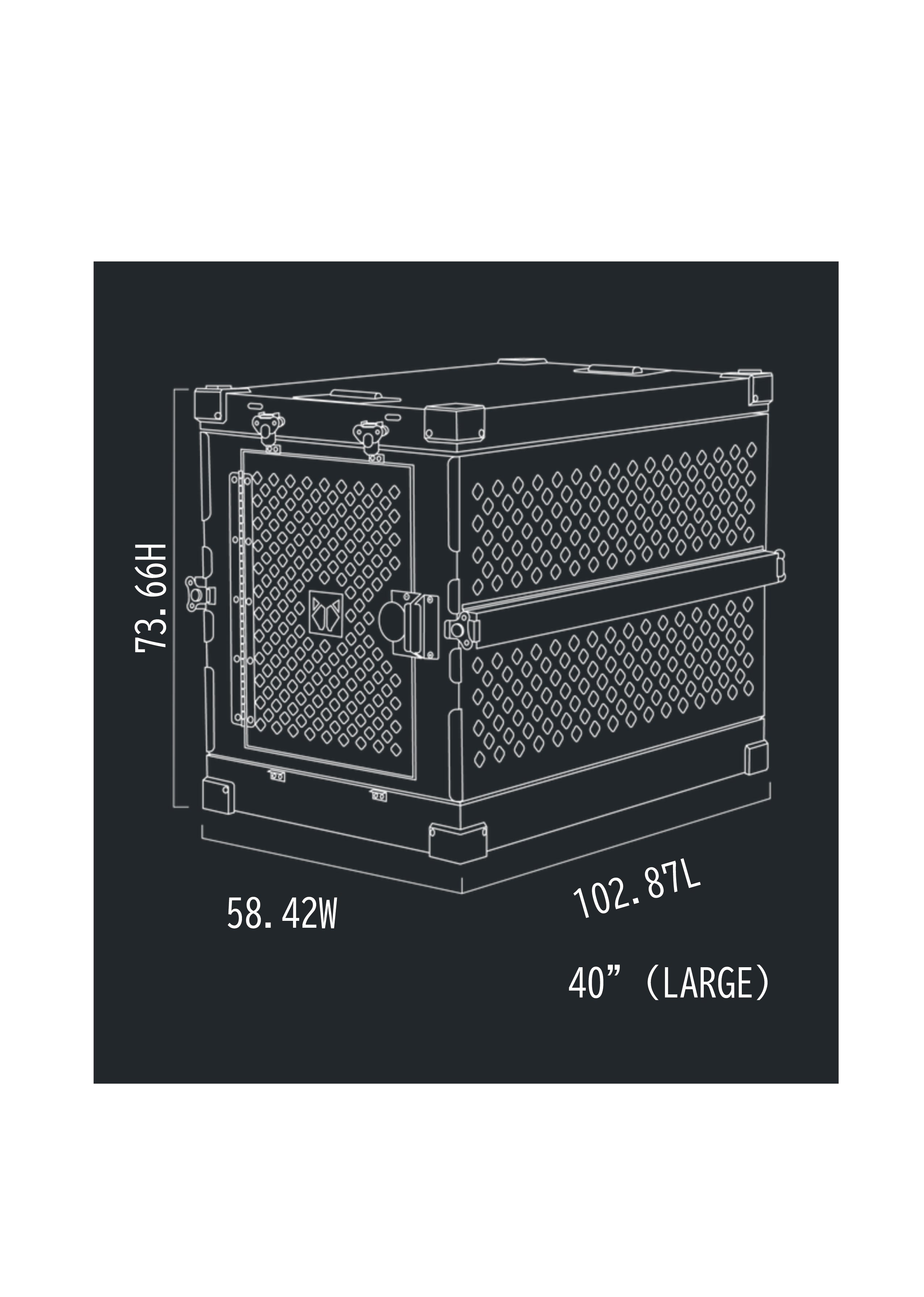 40" Large-COLLAPSIBLE DOG CRATE(3color)【現在は予約専用】