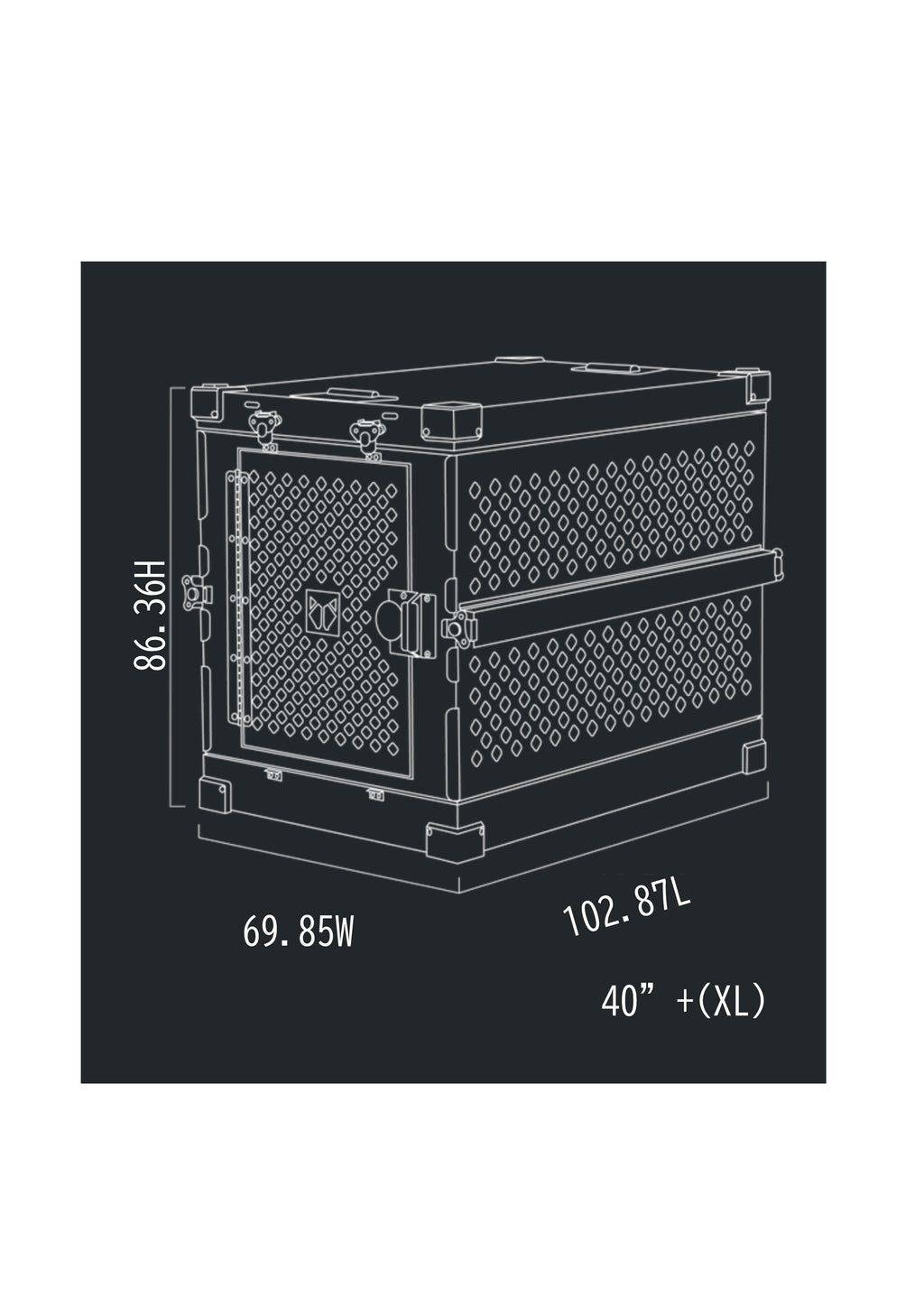 40"+ XL-COLLAPSIBLE DOG CRATE(3color)